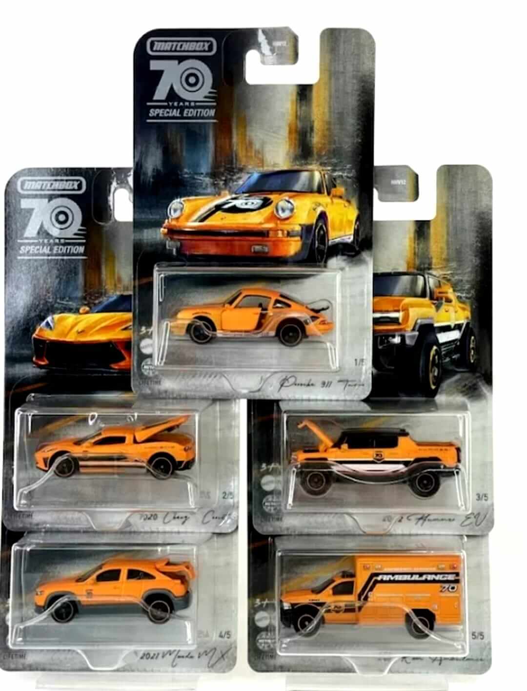 MATCHBOX MOVING PARTS 70th ANIVERSARY SPECIAL EDITION SET OF 5 C2